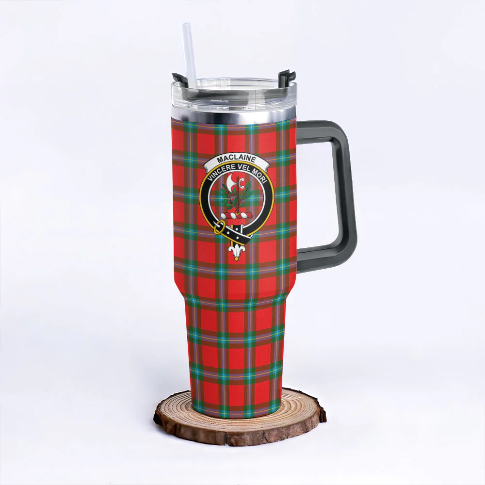 Scottish MacLaine of Loch Buie Clan Badge Tartan 40oz Tumbler - Image 6