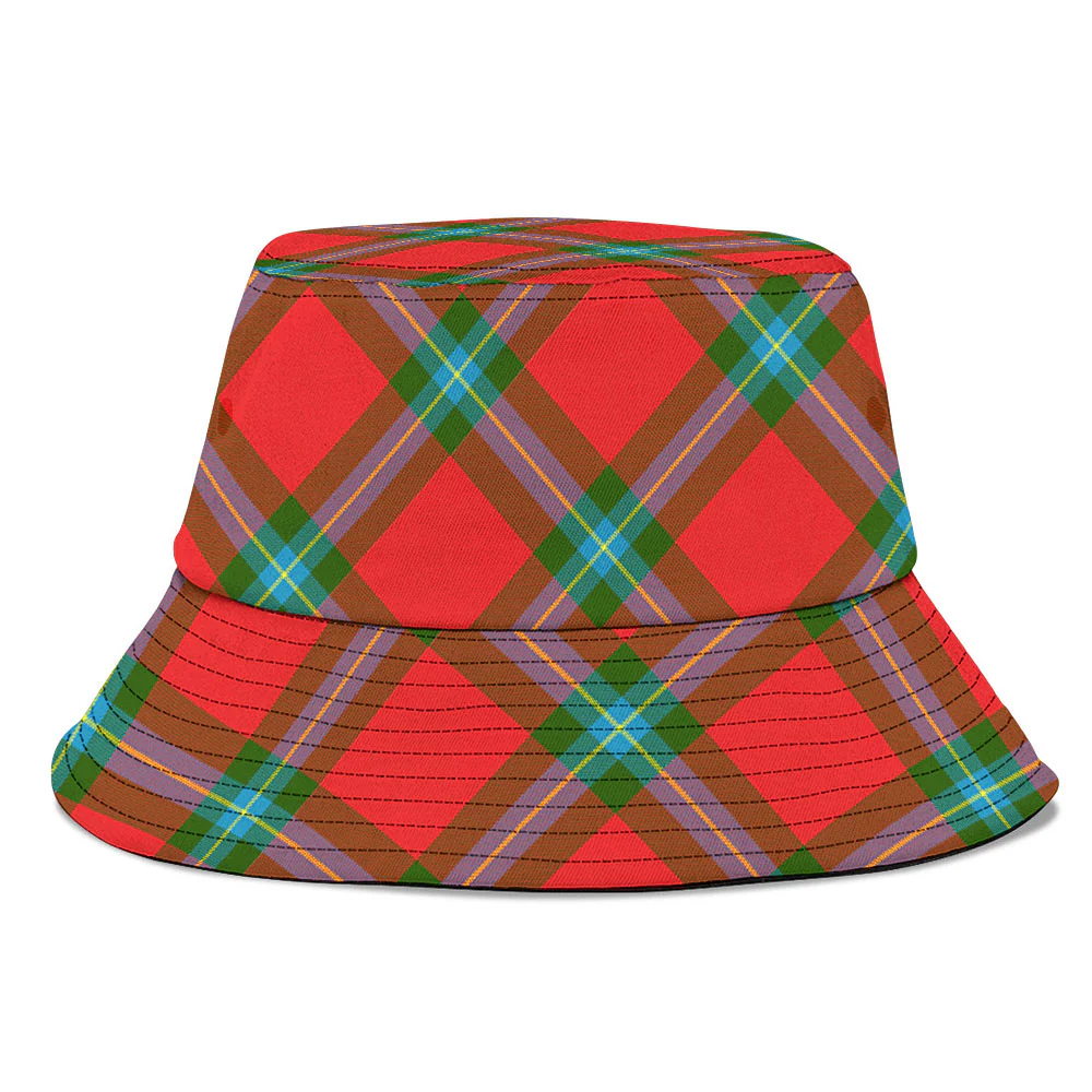 Scottish MacLaine of Loch Buie Clan Badge Tartan Bucket Hat