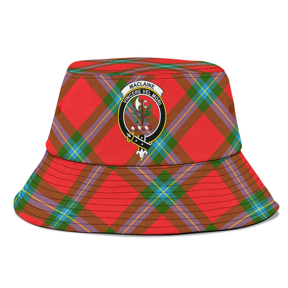Scottish MacLaine of Loch Buie Clan Badge Tartan Bucket Hat - Image 2