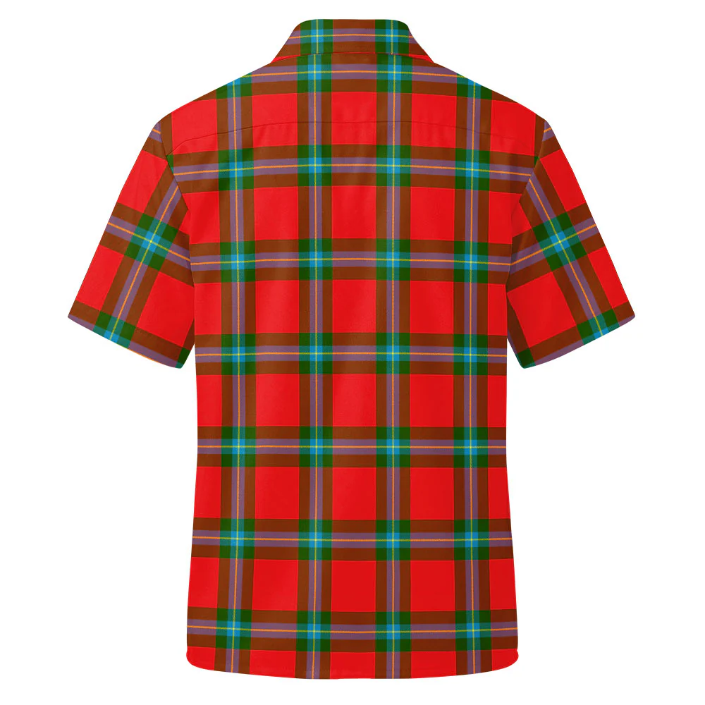 Scottish MacLaine of Loch Buie Clan Badge Tartan Short Sleeve Work Shirt - Image 3