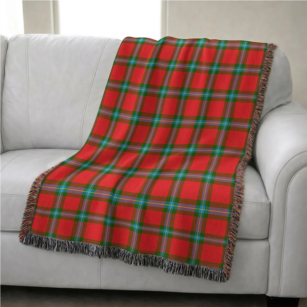 Scottish MacLaine of Loch Buie Clan Badge Tartan Woven Blanket - Image 4