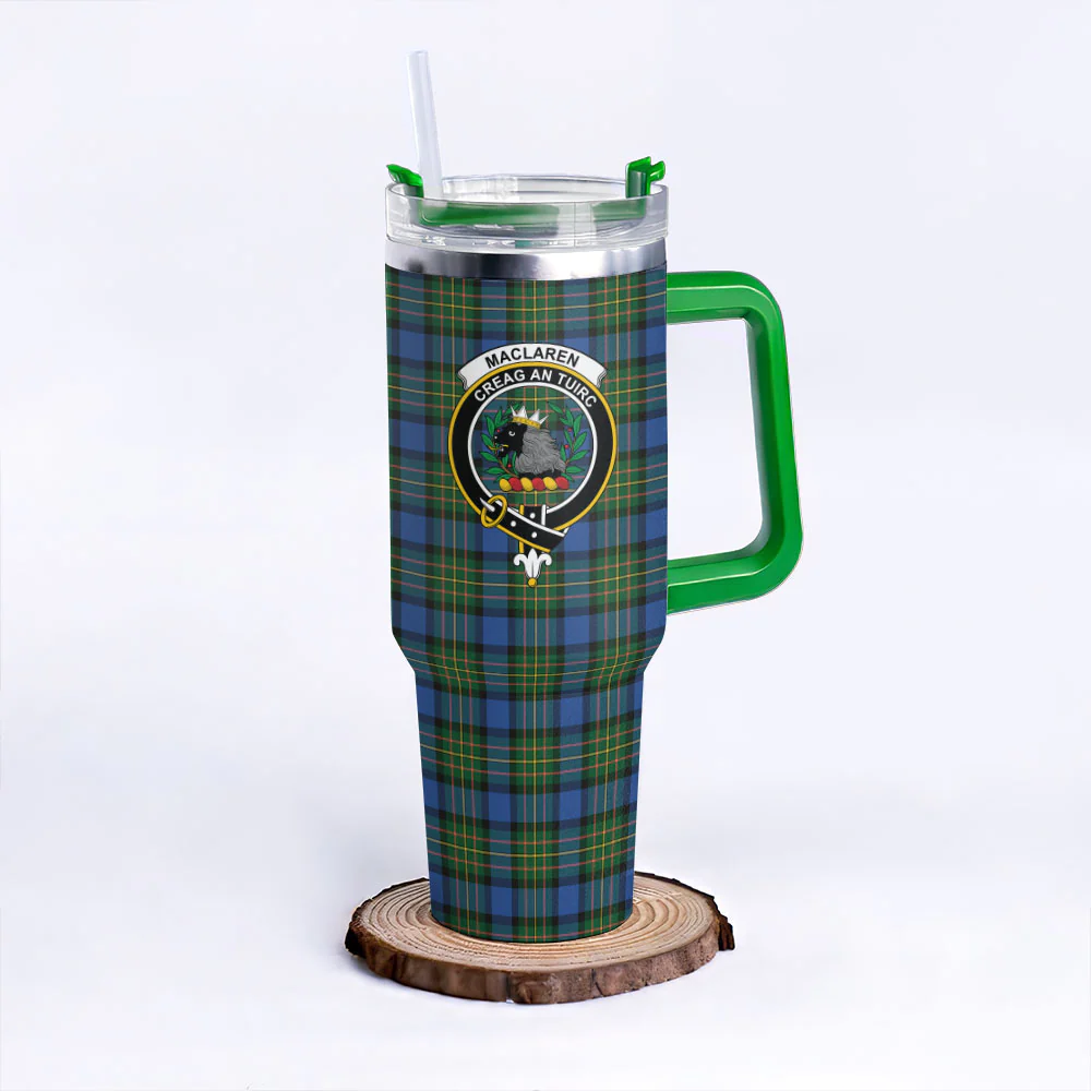 Scottish MacLaren Ancient Clan Badge Tartan 40oz Tumbler - Image 8