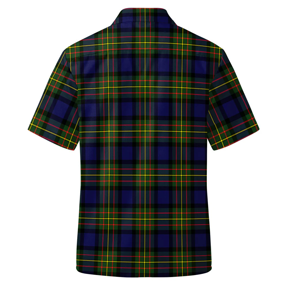 Scottish MacLaren Modern Clan Badge Tartan Short Sleeve Work Shirt - Image 3