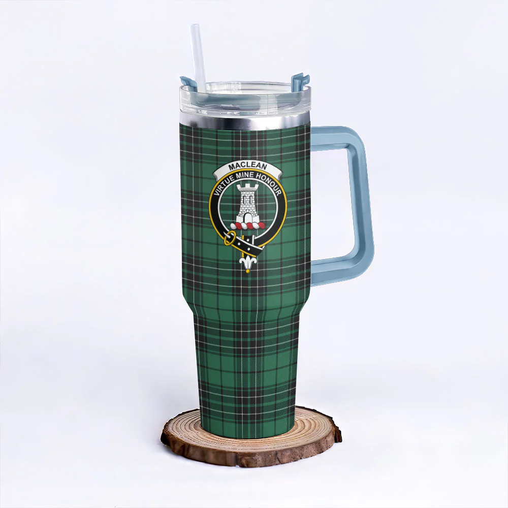 Scottish MacLean Hunting Ancient Clan Badge Tartan 40oz Tumbler - Image 5