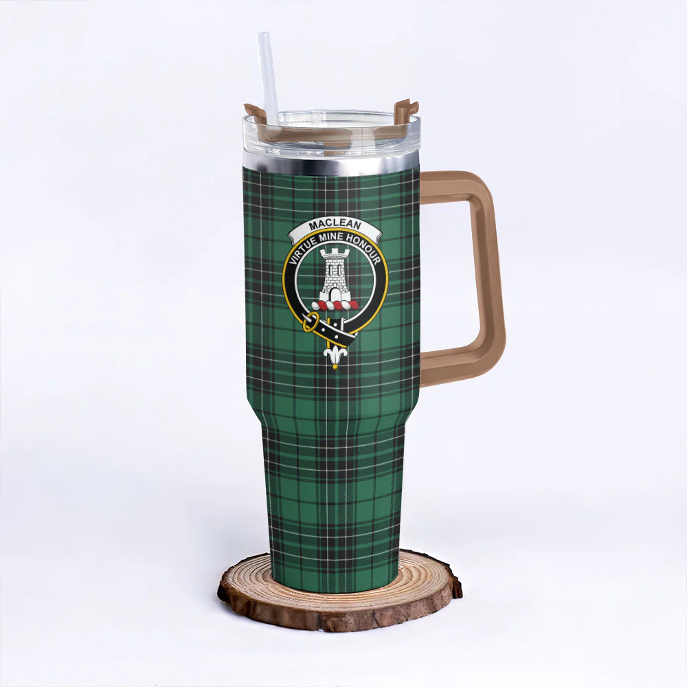 Scottish MacLean Hunting Ancient Clan Badge Tartan 40oz Tumbler - Image 9