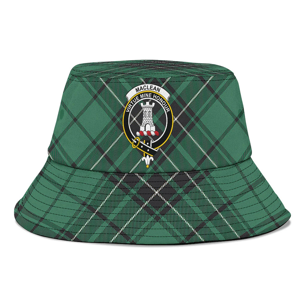 Scottish MacLean Hunting Ancient Clan Badge Tartan Bucket Hat - Image 2