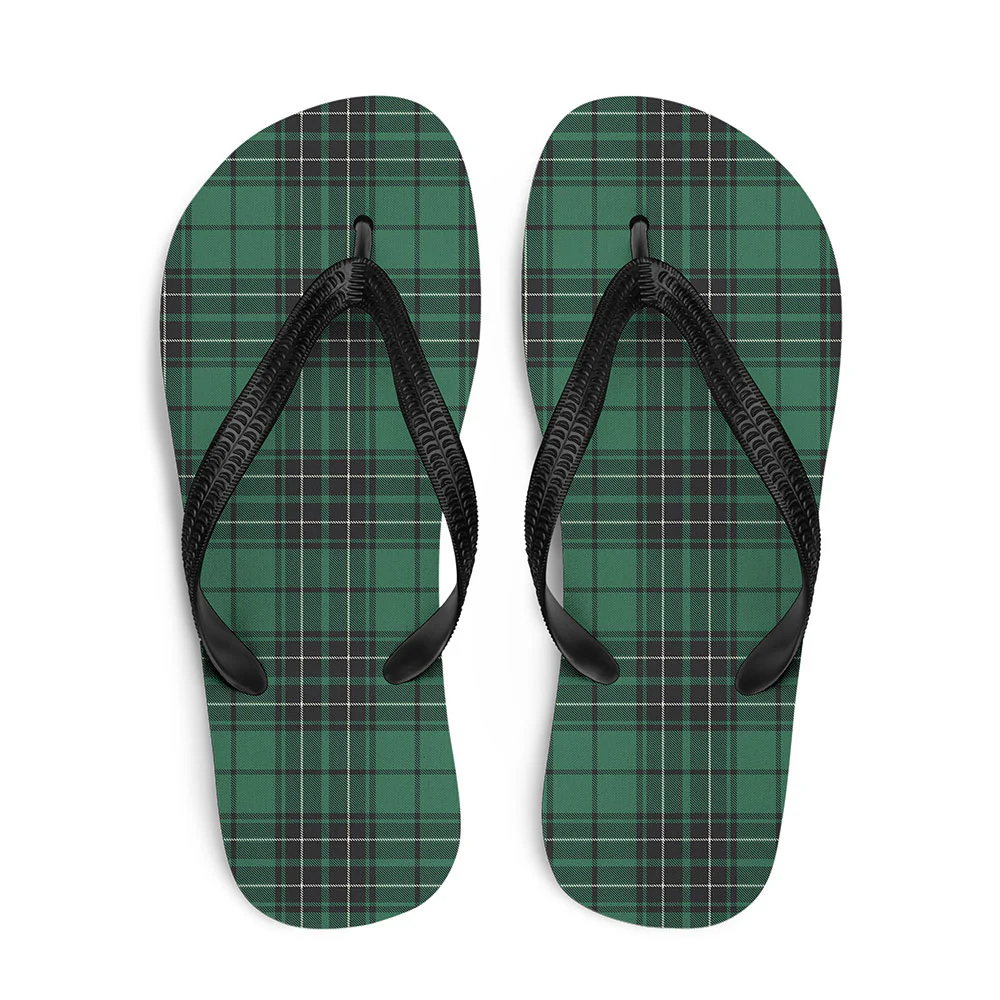 Scottish MacLean Hunting Ancient Clan Badge Tartan Flip Flops