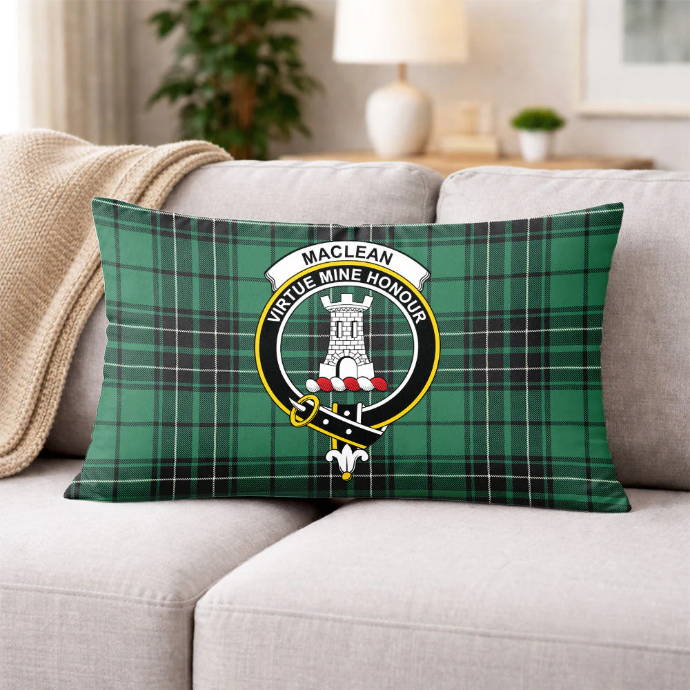 Scottish MacLean Hunting Ancient Clan Badge Tartan Pillow Case - Image 3
