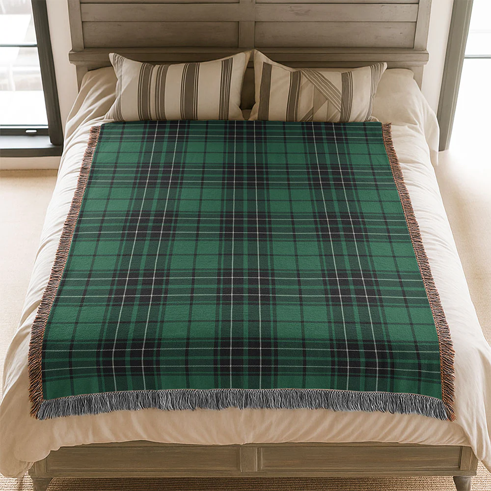 Scottish MacLean Hunting Ancient Clan Badge Tartan Woven Blanket - Image 3