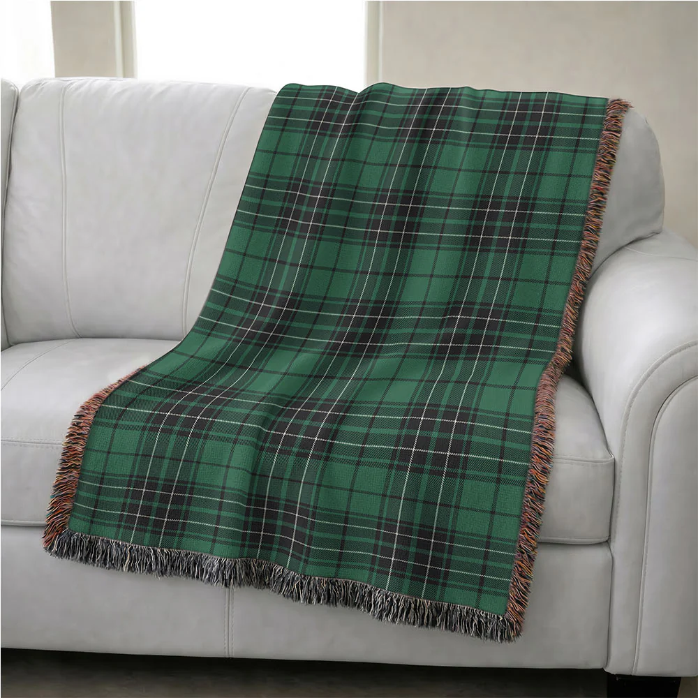 Scottish MacLean Hunting Ancient Clan Badge Tartan Woven Blanket - Image 4