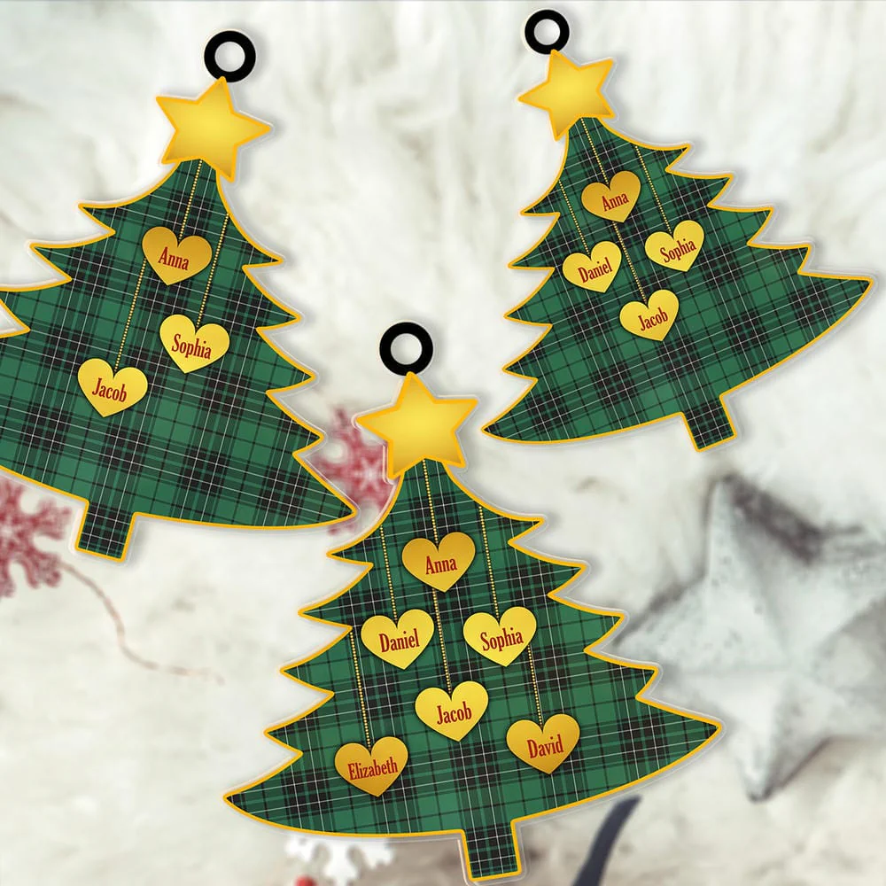 Scottish MacLean Hunting Ancient Tartan Ornament Custom Family Christmas Tree - Image 2