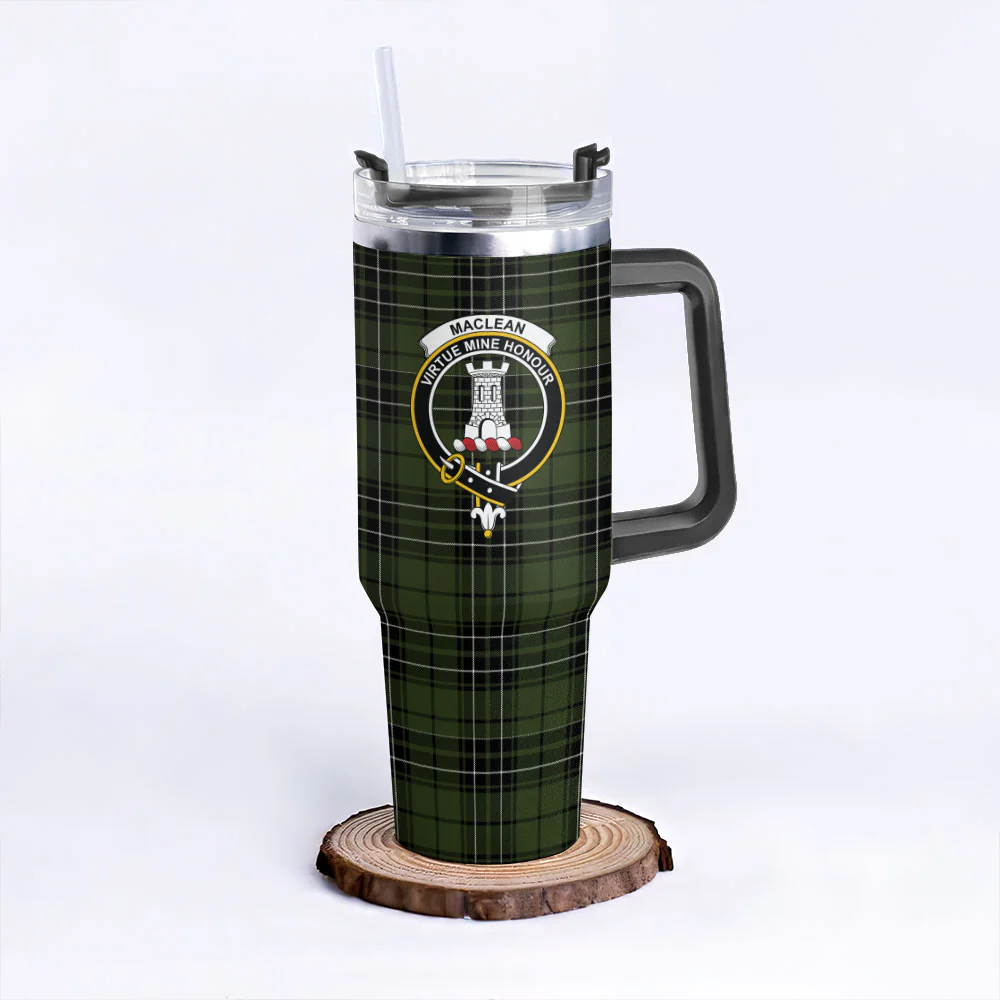 Scottish MacLean Hunting Clan Badge Tartan 40oz Tumbler - Image 3
