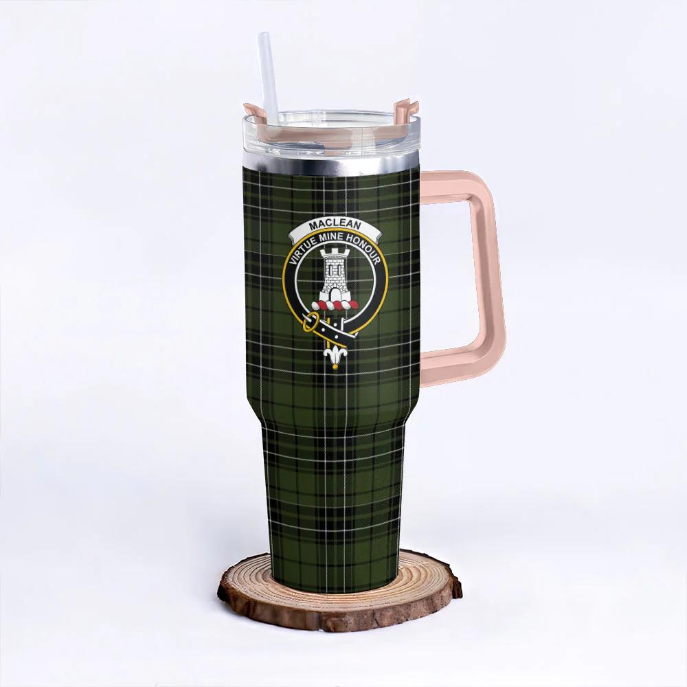 Scottish MacLean Hunting Clan Badge Tartan 40oz Tumbler - Image 4