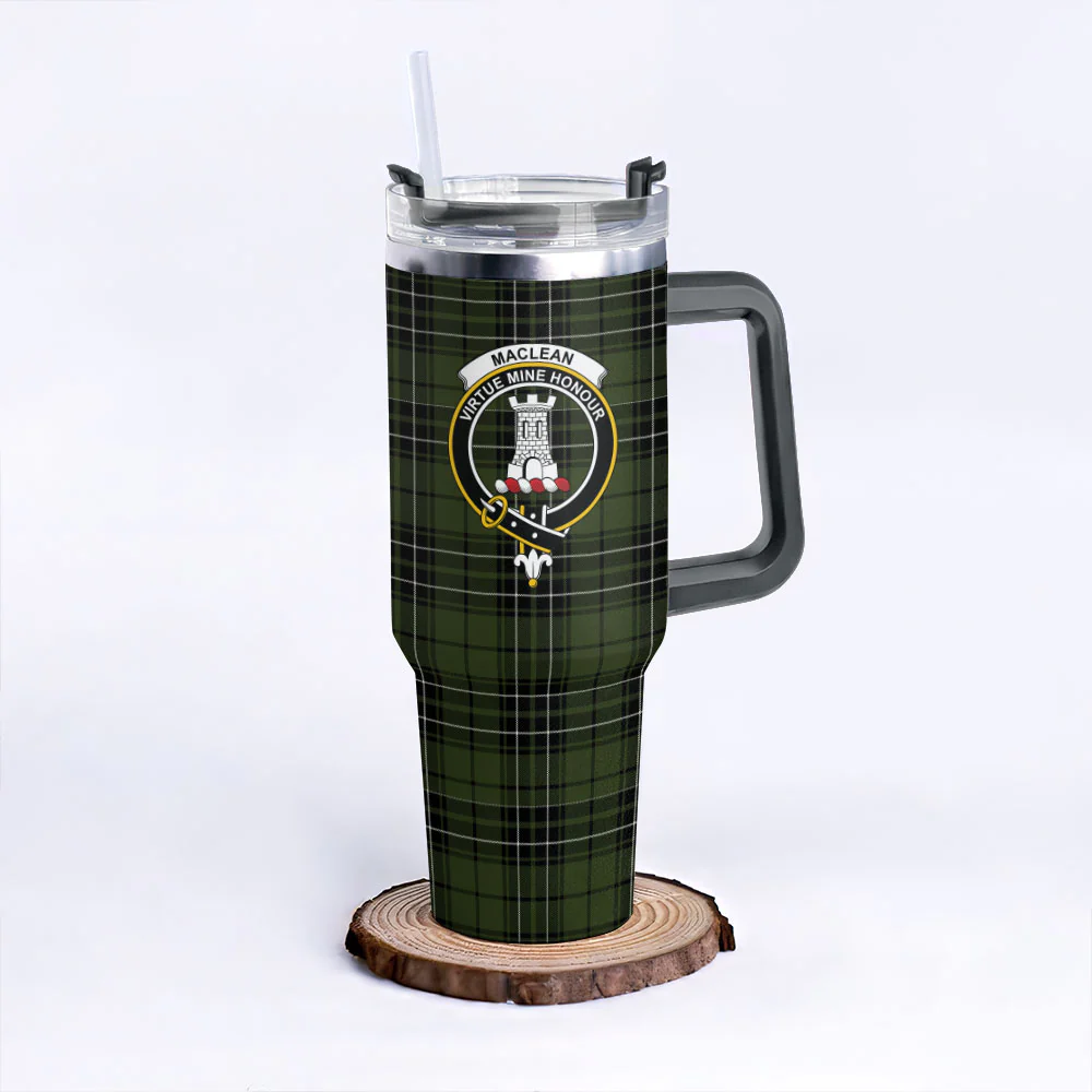 Scottish MacLean Hunting Clan Badge Tartan 40oz Tumbler - Image 6
