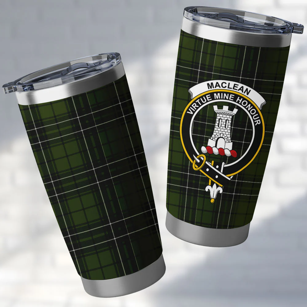 Scottish MacLean Hunting Clan Badge Tartan Tumbler