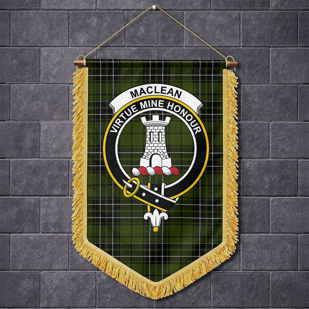 Scottish MacLean Hunting Clan Badge Tartan Wall Hanging Banner