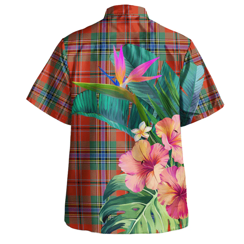 Scottish MacLean of Duart Ancient Clan Badge Tartan Hawaiian Shirt Bouquet Tropical Style - Image 4