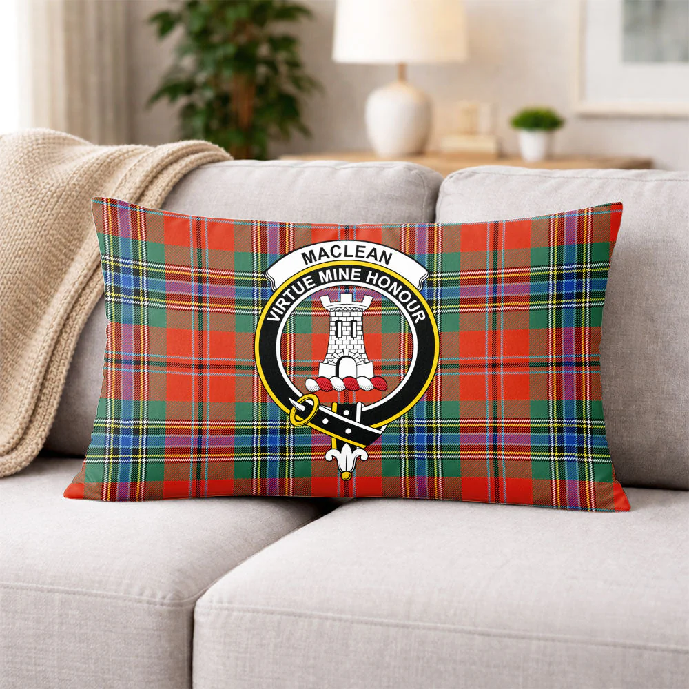 Scottish MacLean of Duart Ancient Clan Badge Tartan Pillow Case - Image 3