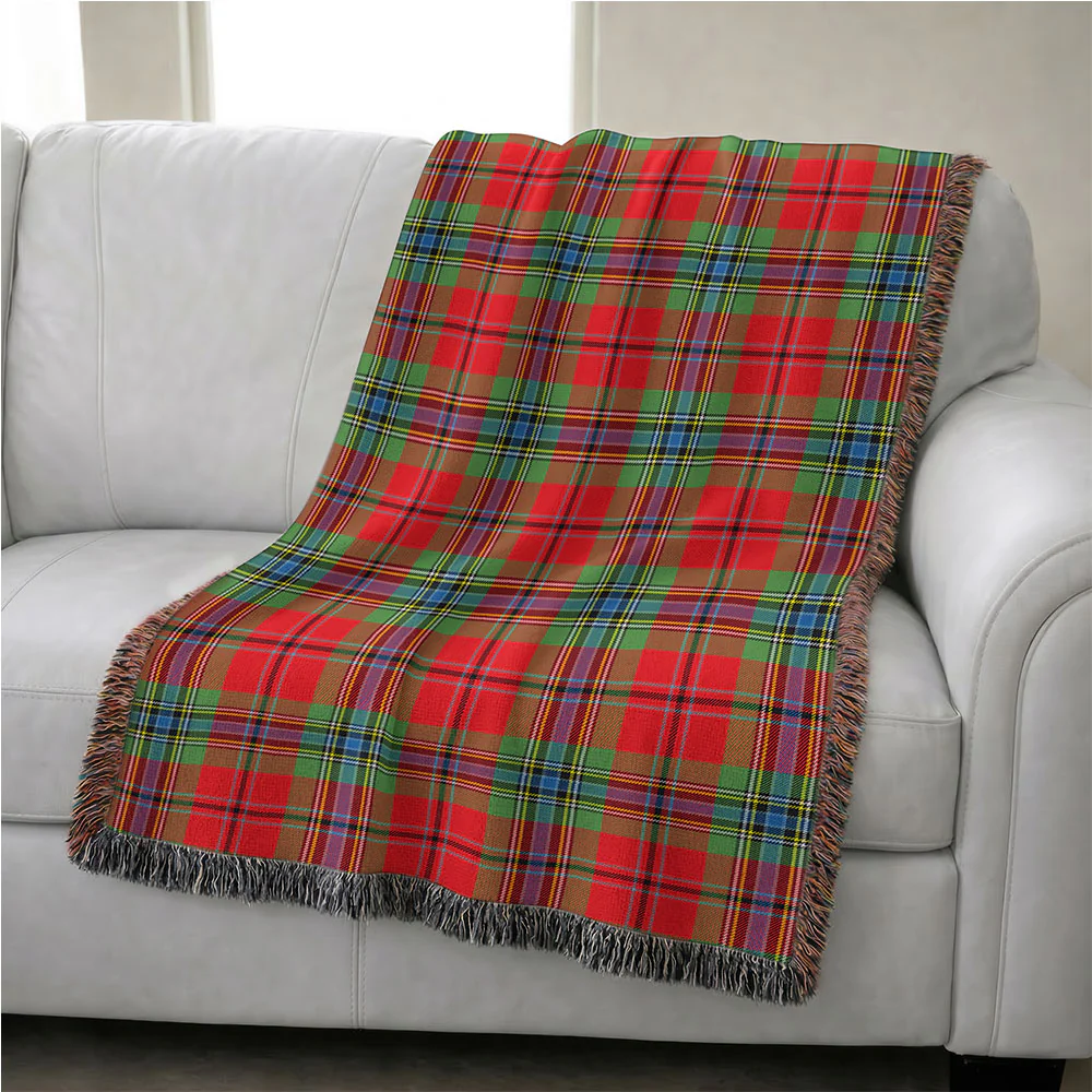 Scottish MacLean of Duart Modern Clan Badge Tartan Woven Blanket - Image 4