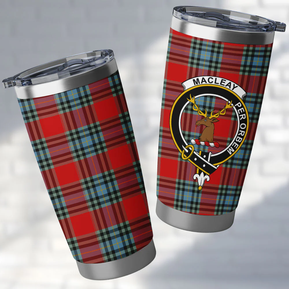 Scottish MacLeay Clan Badge Tartan Tumbler