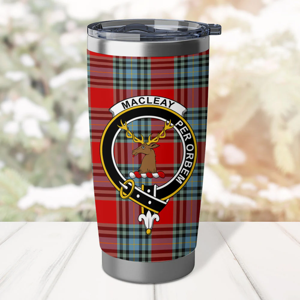 Scottish MacLeay Clan Badge Tartan Tumbler - Image 2