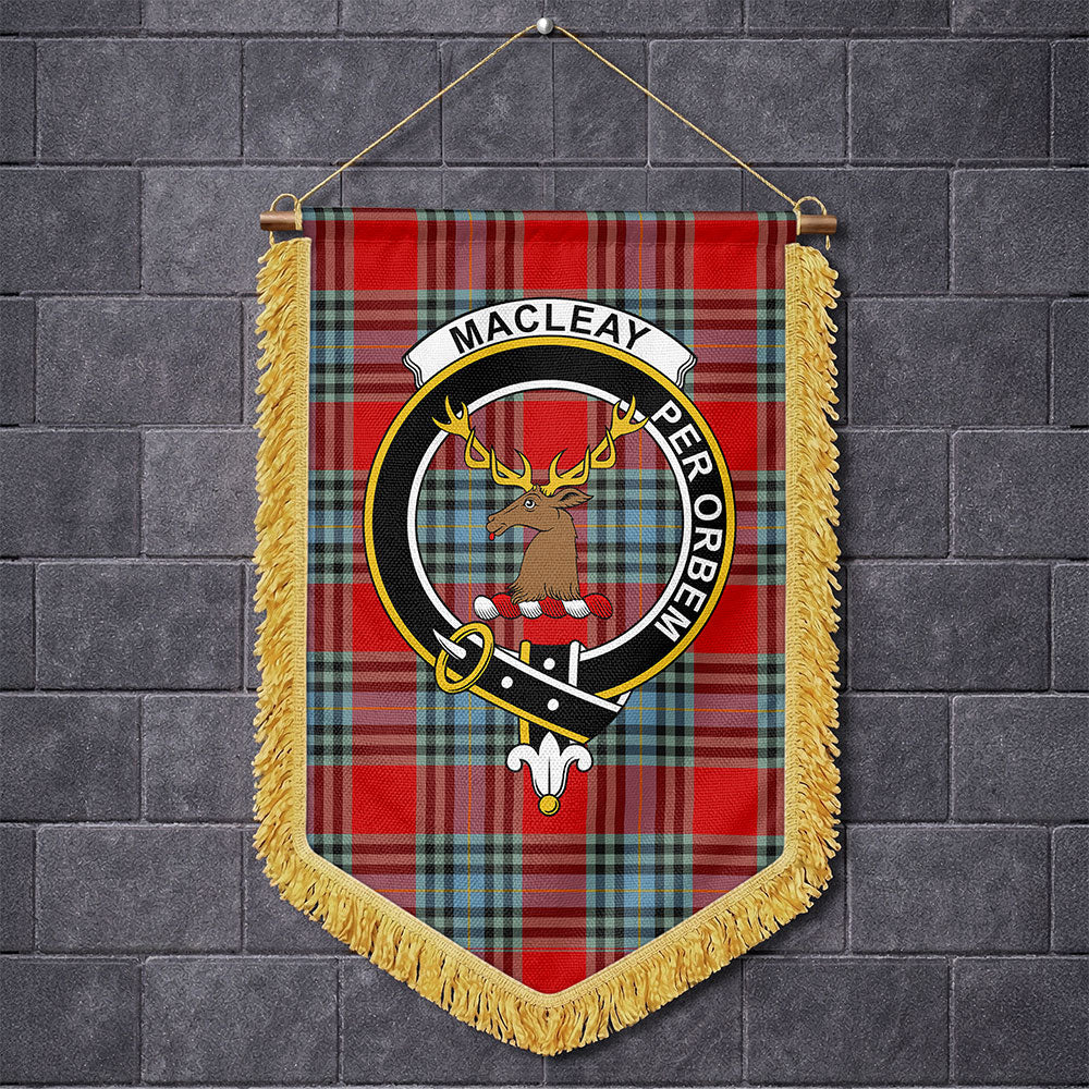 Scottish MacLeay Clan Badge Tartan Wall Hanging Banner