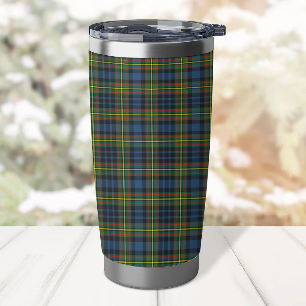 Scottish MacLellan Ancient Clan Badge Tartan Tumbler - Image 3