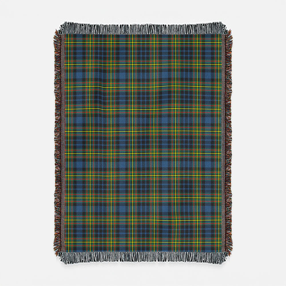 Scottish MacLellan Ancient Clan Badge Tartan Woven Blanket