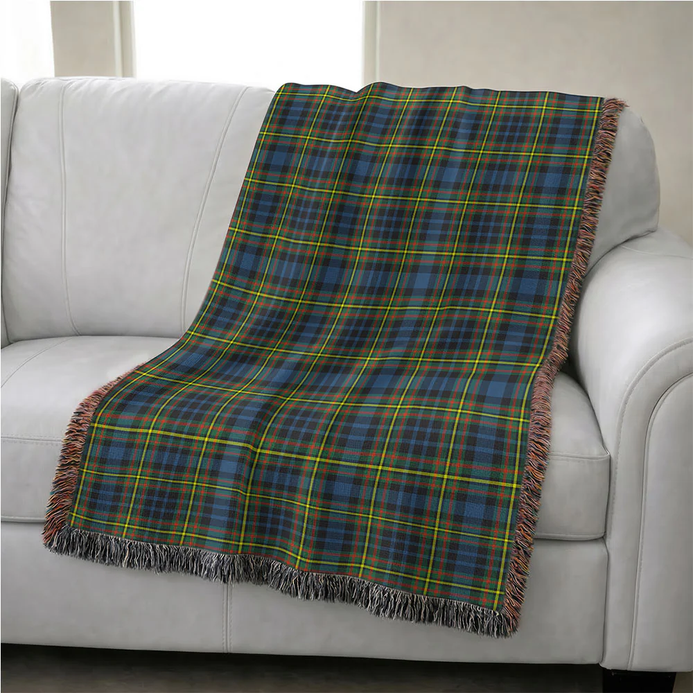 Scottish MacLellan Ancient Clan Badge Tartan Woven Blanket - Image 4
