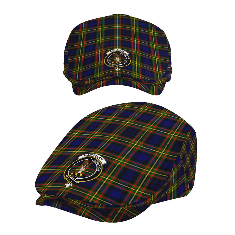 Scottish MacLellan Clan Badge Tartan Flat Cap - Image 5
