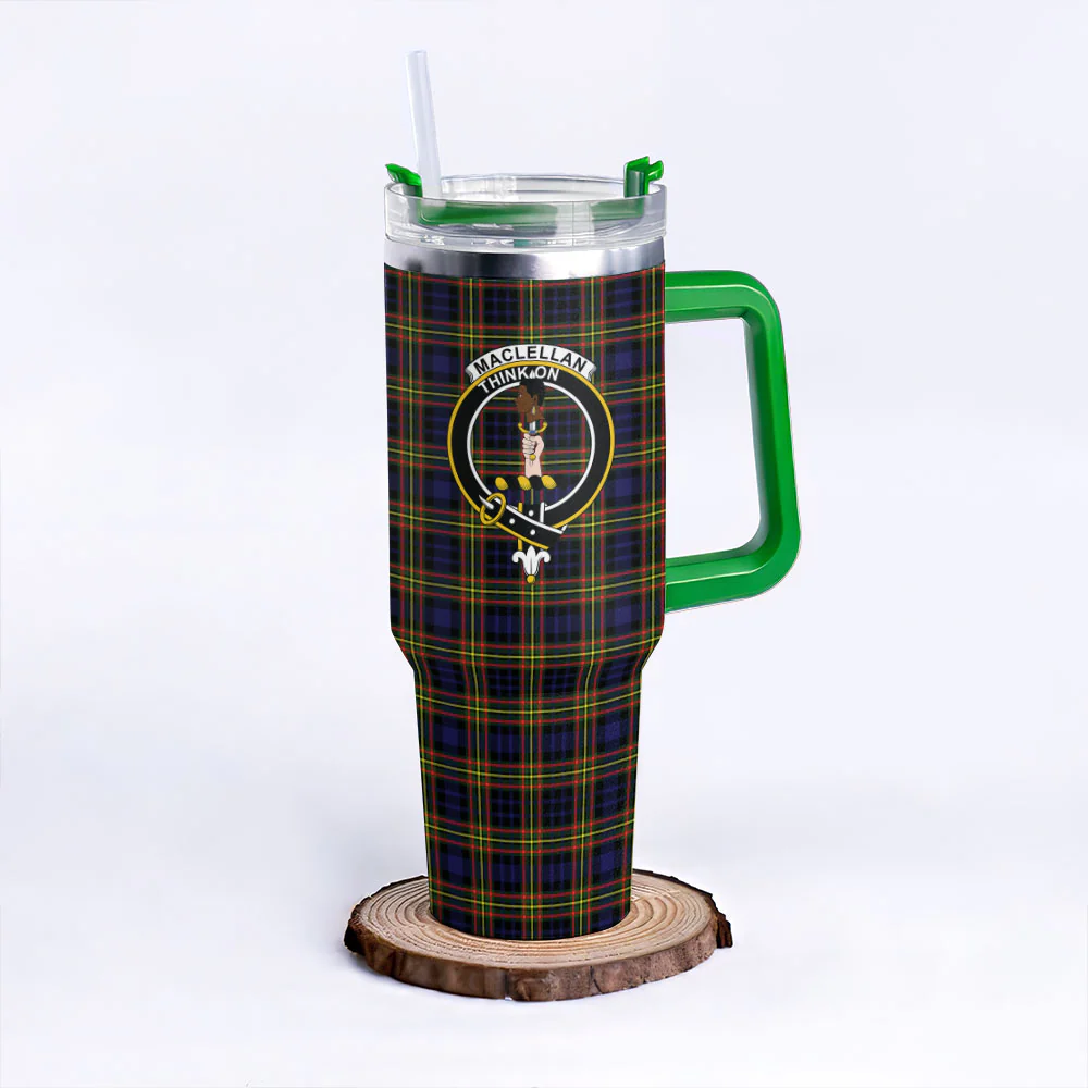 Scottish MacLellan Modern Clan Badge Tartan 40oz Tumbler - Image 8
