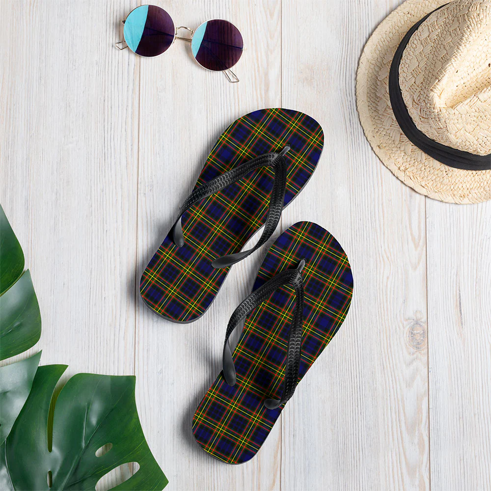 Scottish MacLellan Modern Clan Badge Tartan Flip Flops - Image 2