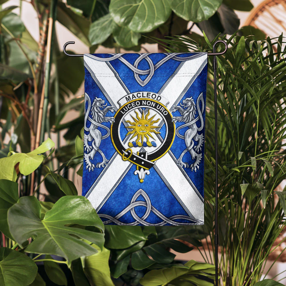 Scottish MacLeod Clan Badge Garden Flag Silver Rampant Lion Emblem - Image 4