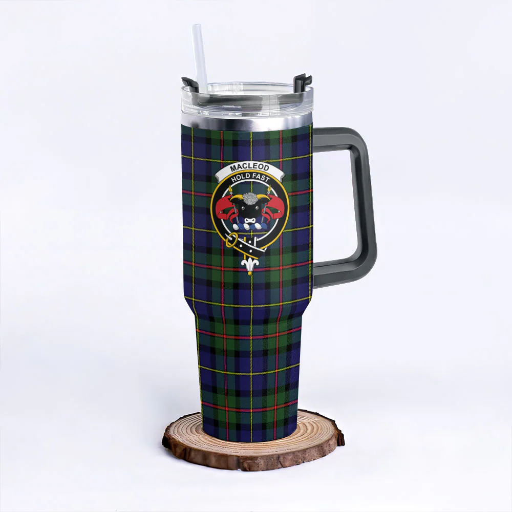 Scottish MacLeod of Harris Modern Clan Badge Tartan 40oz Tumbler - Image 6