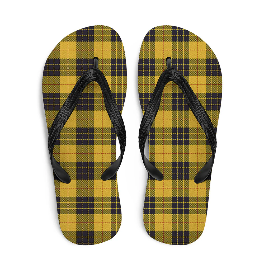 Scottish MacLeod of Lewis Ancient Clan Badge Tartan Flip Flops
