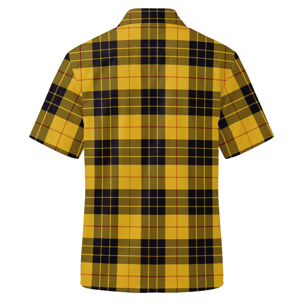 Scottish MacLeod of Lewis Ancient Clan Badge Tartan Short Sleeve Work Shirt - Image 3