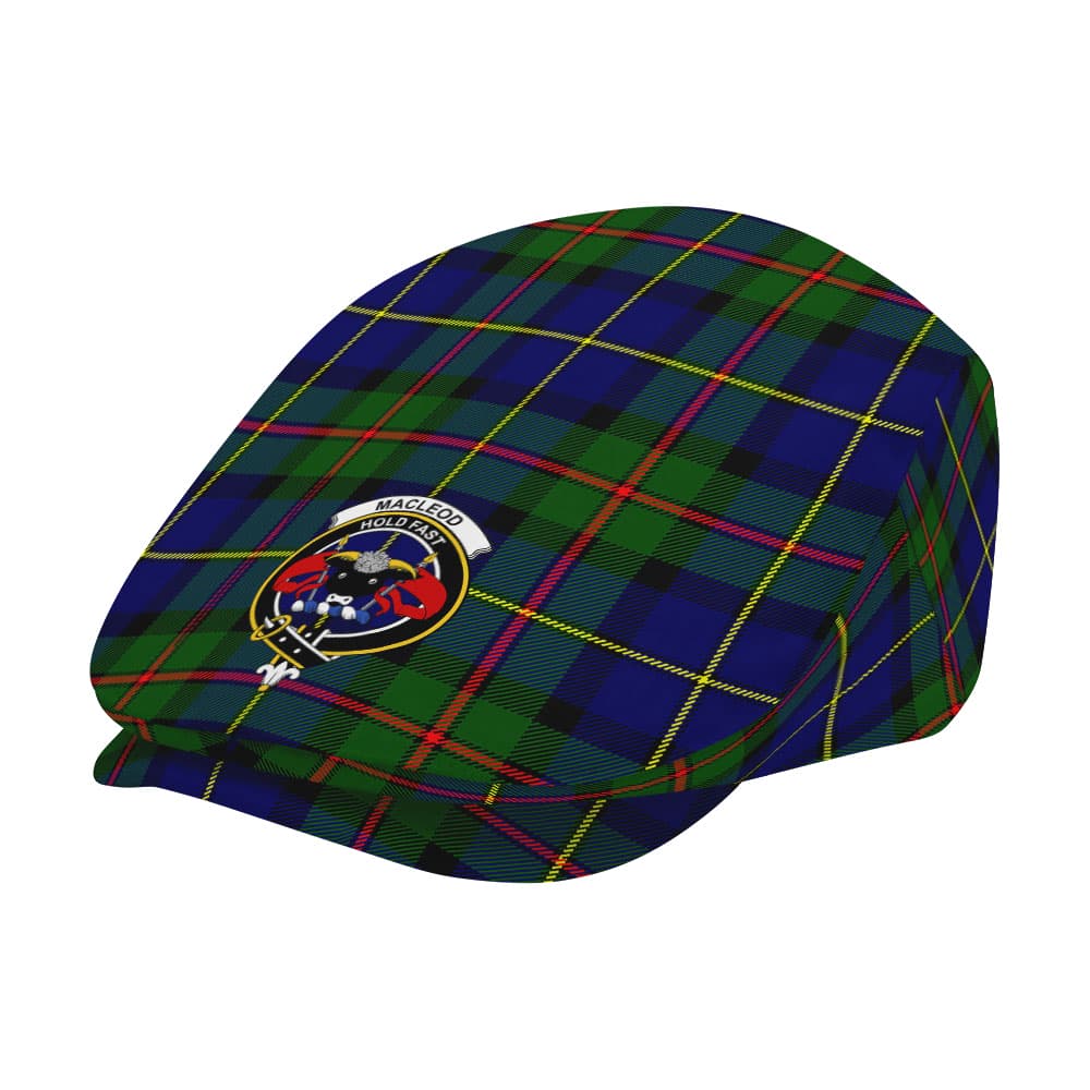 Scottish MacLeod of Lewis Clan Badge Tartan Flat Cap - Image 2