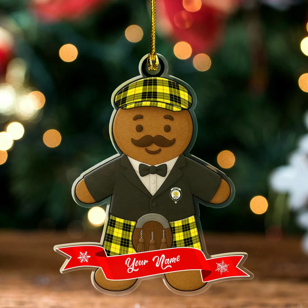 Scottish MacLeod of Lewis Clan Badge Tartan Ornament Custom Gingerbread Scotsman