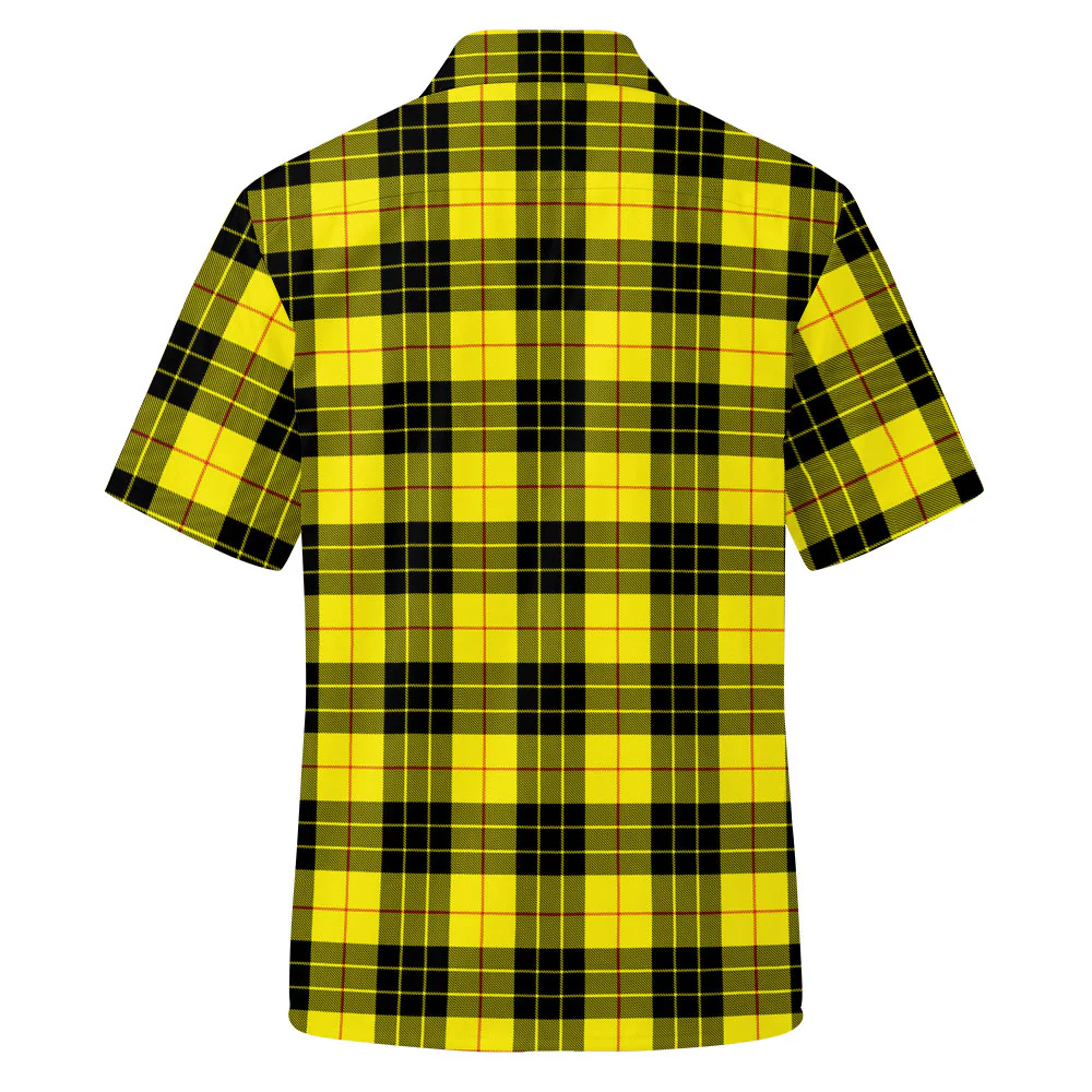 Scottish MacLeod of Lewis Modern Clan Badge Tartan Short Sleeve Work Shirt - Image 3