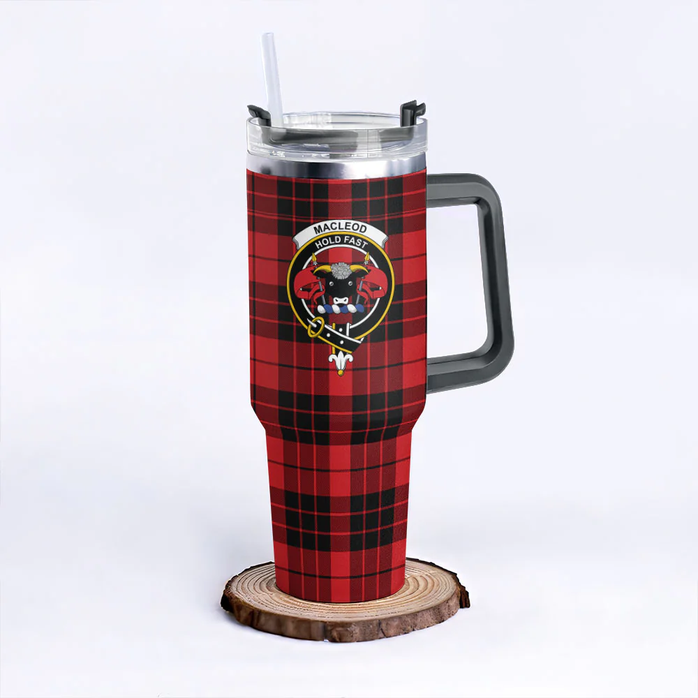 Scottish MacLeod of Raasay Clan Badge Tartan 40oz Tumbler - Image 6