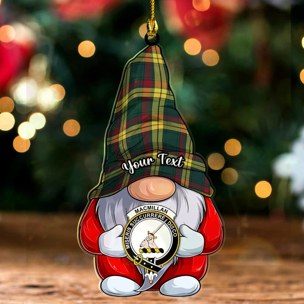 Scottish MacMillan Clan Badge Tartan Christmas Gnome Ornament Custom Personalized - Image 2