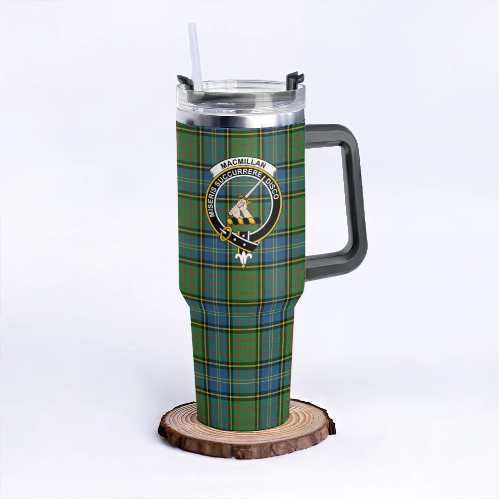 Scottish MacMillan Hunting Ancient Clan Badge Tartan 40oz Tumbler - Image 6