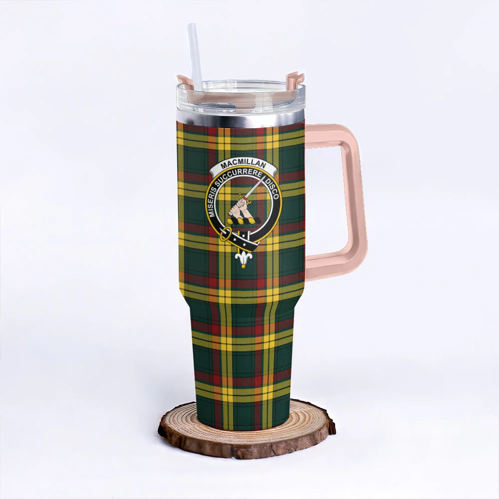 Scottish MacMillan Old Modern Clan Badge Tartan 40oz Tumbler - Image 4