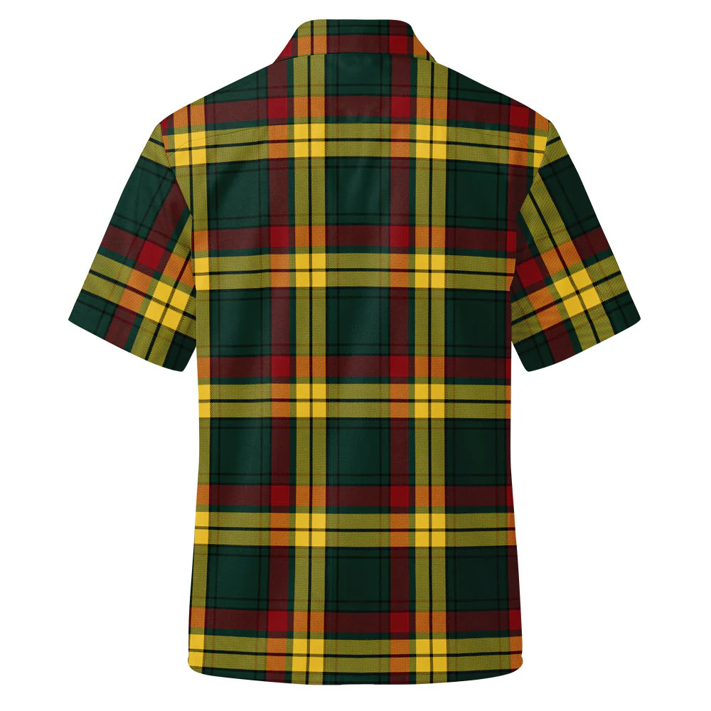 Scottish MacMillan Old Modern Clan Badge Tartan Short Sleeve Work Shirt - Image 3