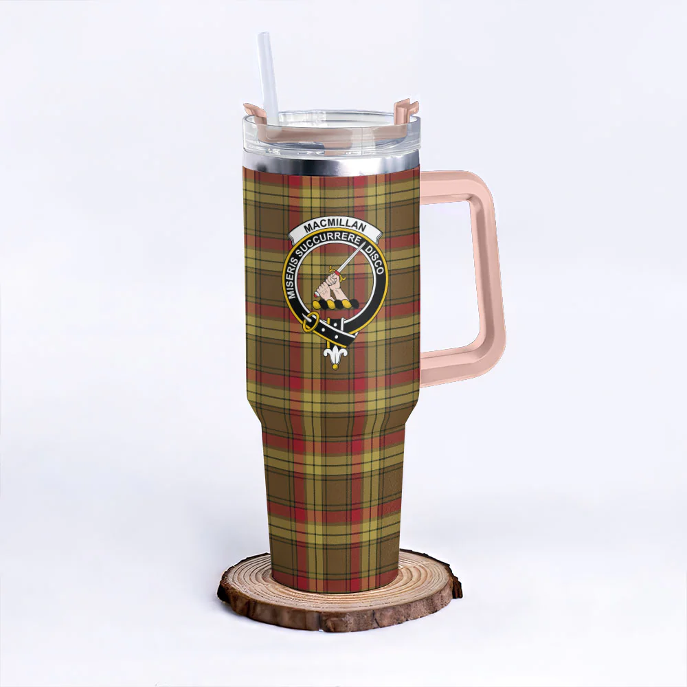 Scottish MacMillan Old Weathered Clan Badge Tartan 40oz Tumbler - Image 4