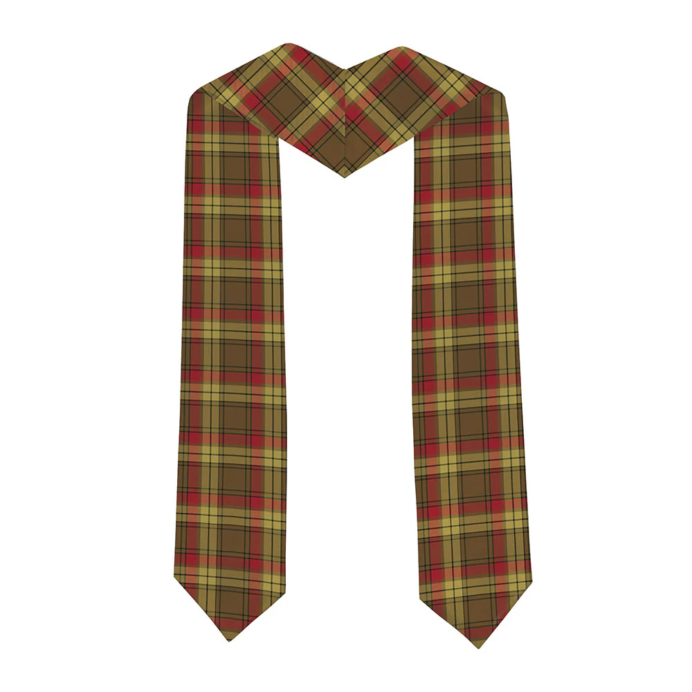 Scottish MacMillan Old Weathered Clan Badge Tartan Graduation Stole Black Gold Honor - Image 2