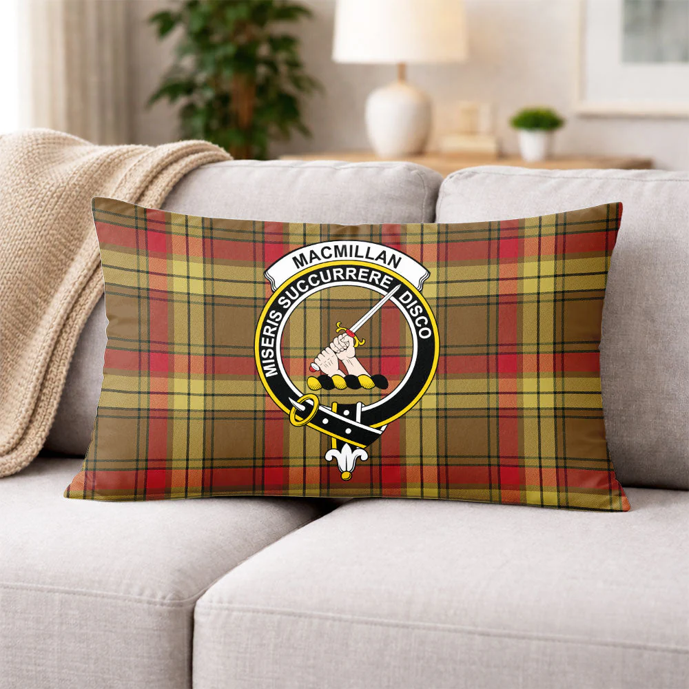 Scottish MacMillan Old Weathered Clan Badge Tartan Pillow Case - Image 3