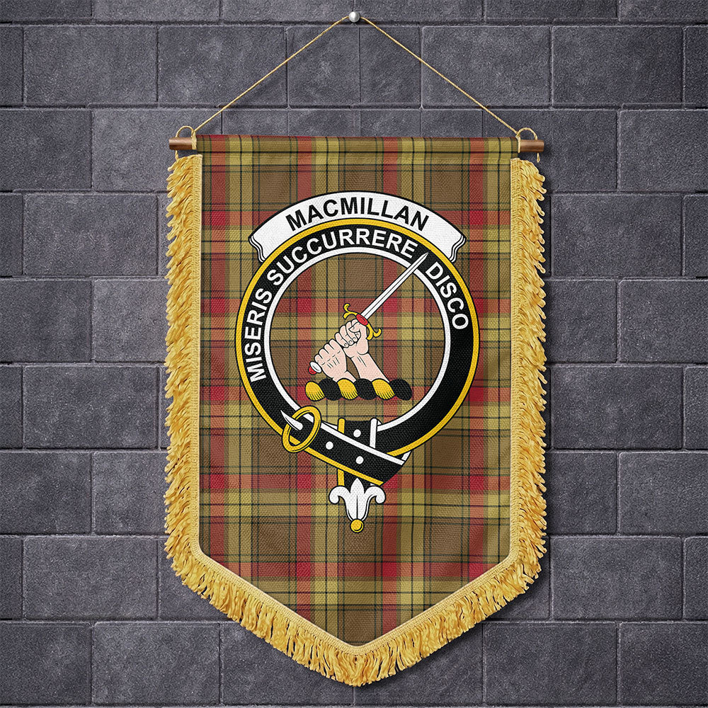 Scottish MacMillan Old Weathered Clan Badge Tartan Wall Hanging Banner