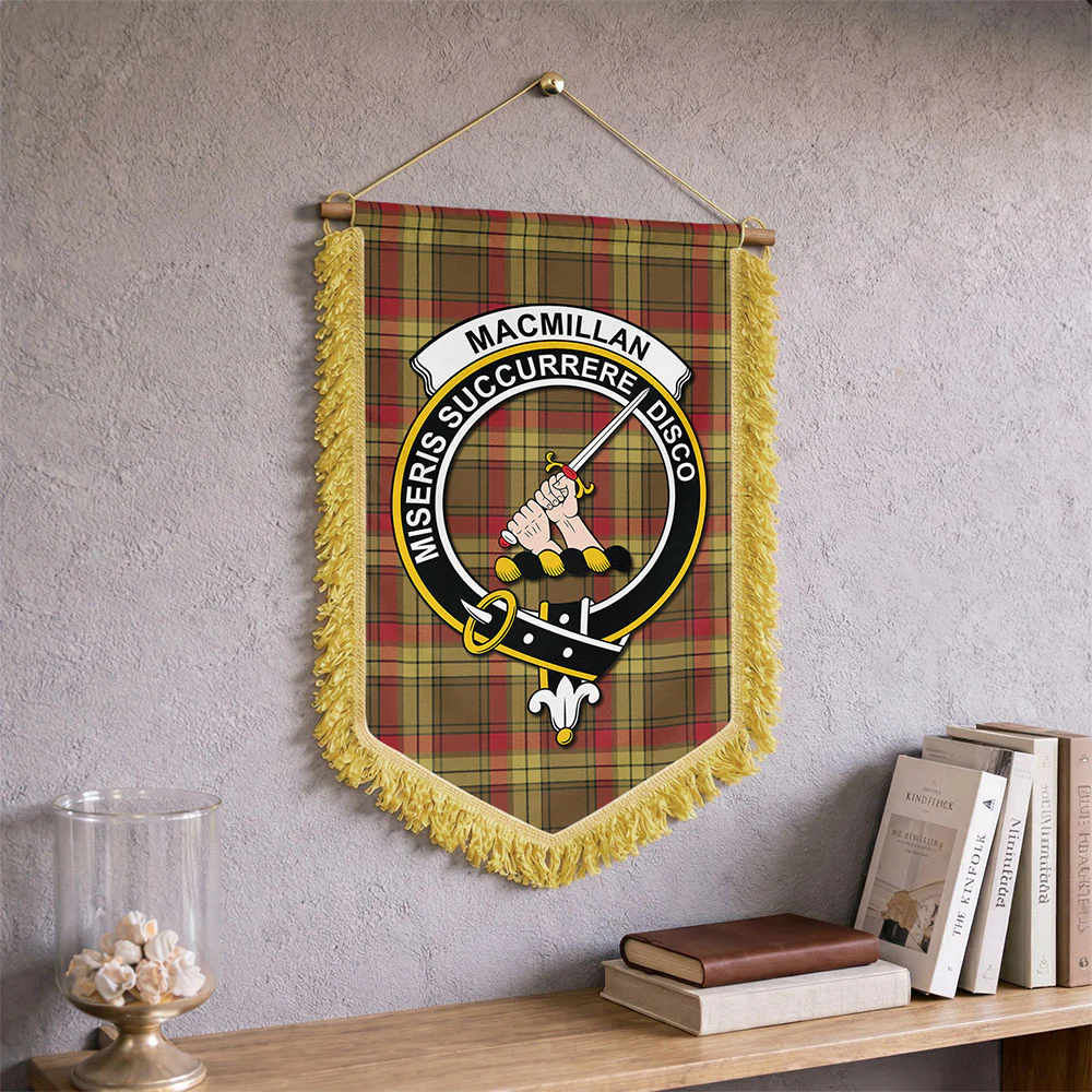 Scottish MacMillan Old Weathered Clan Badge Tartan Wall Hanging Banner - Image 2