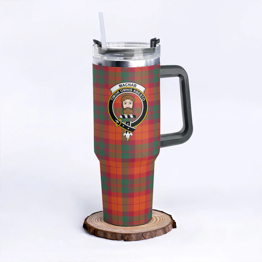 Scottish MacNab Ancient Clan Badge Tartan 40oz Tumbler - Image 6